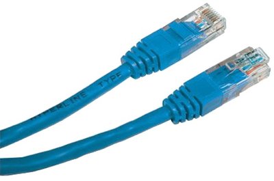 Патч-корд E-server UTP, 0.5 м, кат. 5e синій 26056 фото